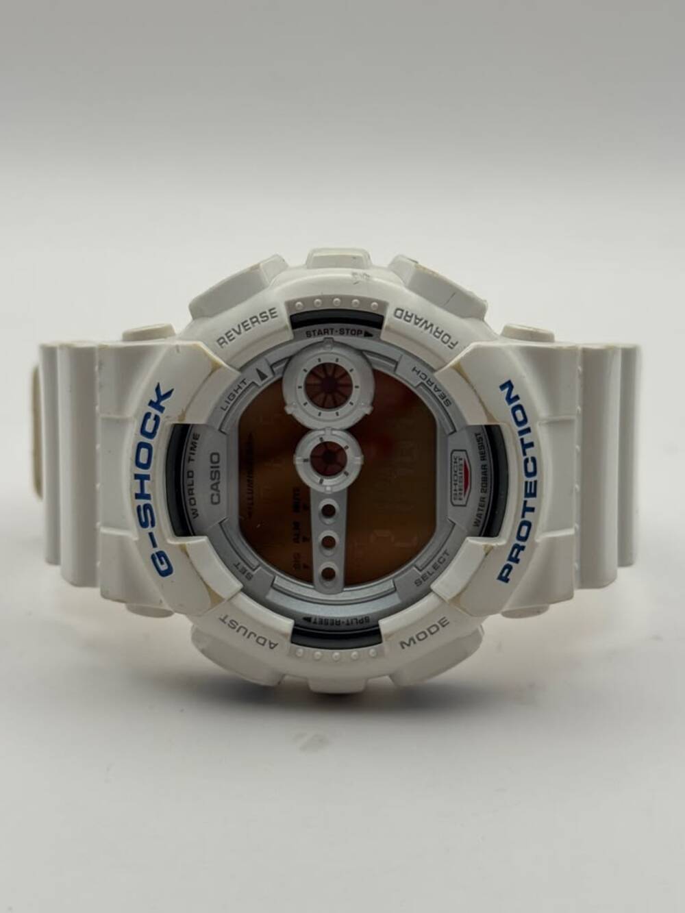 Casio G-Shock GD-100SG Digital Watch Shock Resist White Resin Band Untested